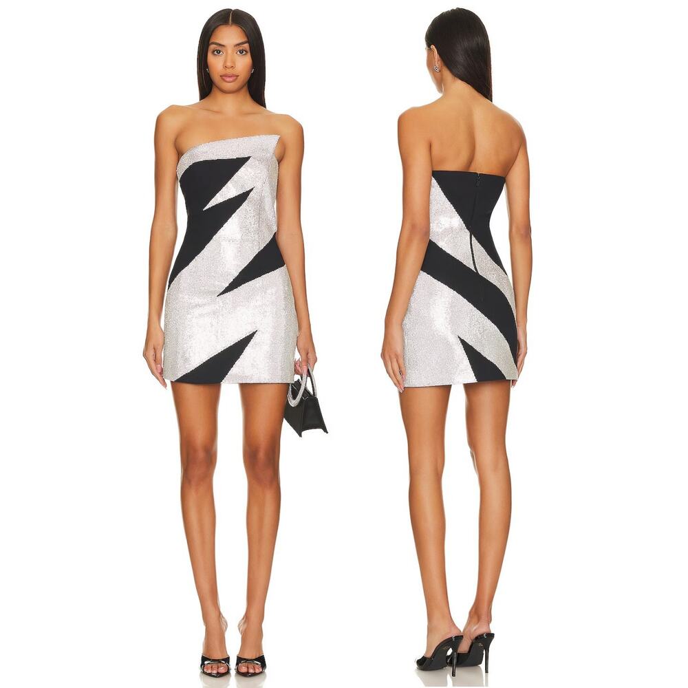 Nue Studio Starlight Strapless Mini Dress Rhinestone Party Hoco Cocktail NYE S